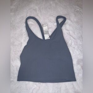 Fabletics blue-Gray Crop Top